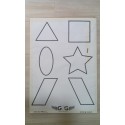 Terče papírové 6 různých symbolů